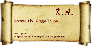 Kossuth Angelika névjegykártya